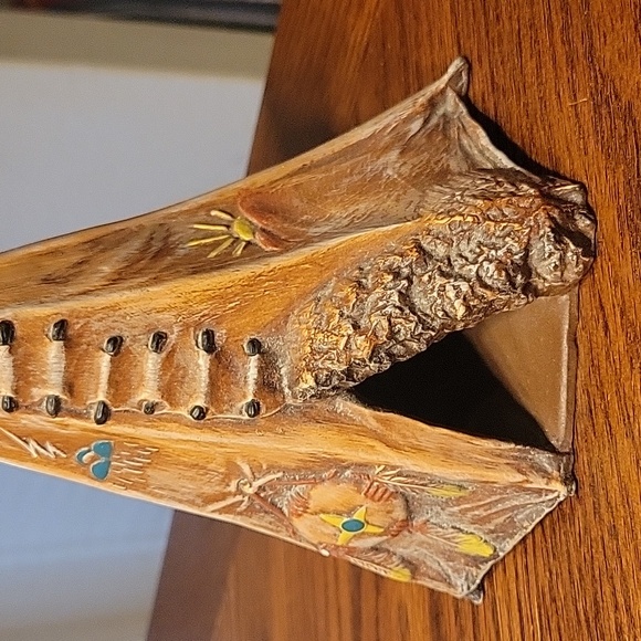 Southwest Native American Ceramic Teepee / Rattlesnake Figurine Decor Lot - Picture 2 of 10